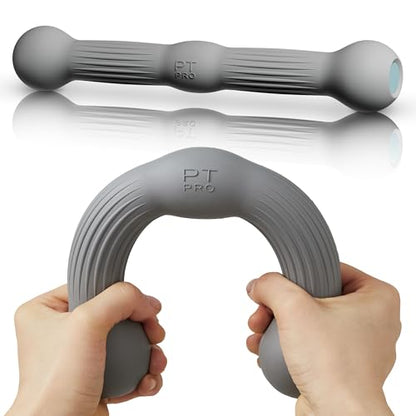 PT Pro Tennis Elbow Trainer For Physical Therapy, Textured Grip, Elbow Pain Relief, Resistance Bar For Tendonitis And Golfer's Elbow, Improve Grip Strength, Pickleball Elbow And Golfer's Elbow, Gray