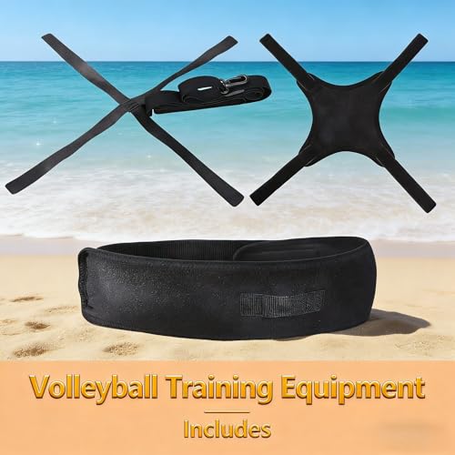 Volleyball Training Equipment Aid for Solo, Adjustable Volleyball Rebounder Trainer to Improve Serving Spiking Setting, Portable Practice Tool for Beginners Teen and Adult Players