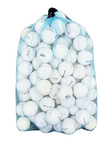 50 Store Brand Assorted Value Used Golf Balls in Reusable Mesh Bag - Near Mint Condition - 4A/3A - White