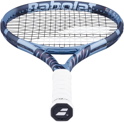 Babolat Pure Drive Lite 11th Gen Tennis Racquet Strung with 16g Syn Gut at Mid-Range Tension - color: White String, size: 4 1/8" Grip