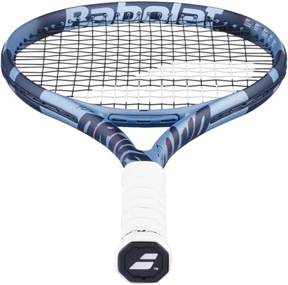 Babolat Pure Drive Lite 11th Gen Tennis Racquet Strung with 16g Syn Gut at Mid-Range Tension - color: White String, size: 4" Grip