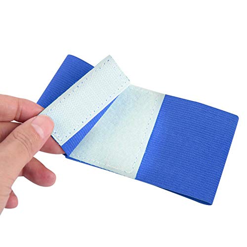 Captain Armband, Outdoor Team Sports Groups Soccer Armbands Adjustable Player Bands Elastic Soccer Captain Armband for Adult Youth School Team Competition Players (Blue)