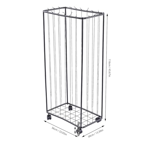 Garage Ball Storage Rack, Vertical Basketball Holder with Wheels, Rolling Ball Storage Cart Garage Sports Equipment Organizer for Footbal Volleyball Soccer Gym