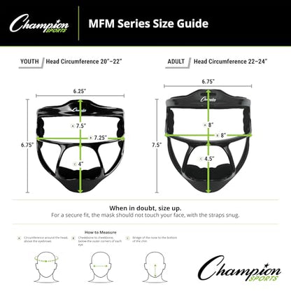 Champion Sports Ultralight Magnesium Softball Fielder’s Mask – Youth & Adult Sizes, 8oz Lightweight Protective Face Guard - color: Pink, style: Ultralight Magnesium (Youth Size)