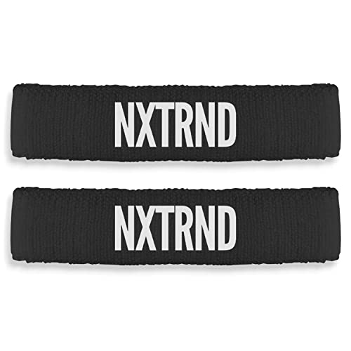 1 Pair Nxtrnd Bicep Bands, Sweat-Absorbent Arm Sweatbands, Football Accessory - color: Black