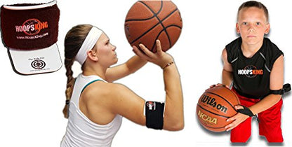 BullsEye & Perfect Jump Shot Strap Basketball Shooting Aids - Shoot the Basketball With Perfect Form - Put Your Arm Into Perfect Shooting Form - Stop Off Hand Interference w/Strap - Products Compl