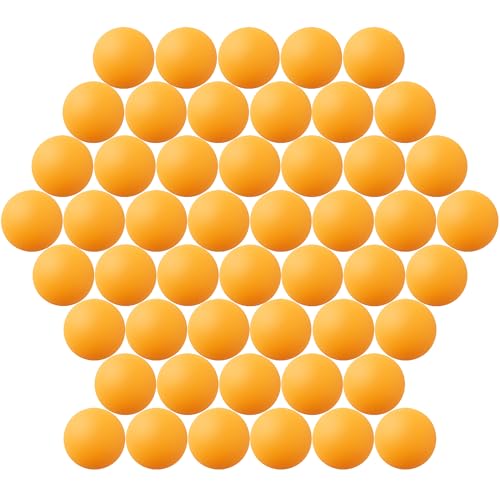 40MM Ping Pong Balls, 50 or 80 Pack Assorted Colored Plastic Balls for Beer Pong, Arts and Craft - color: 50pcs-Orange