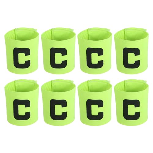 MECCANIXITY Soccer Captain Armband, Captain Arm Bands for Soccer Elastic Captain C Arm Band Sports Captain Armband for Football Team Training Youth & Adult - color: Fluorescent Green
