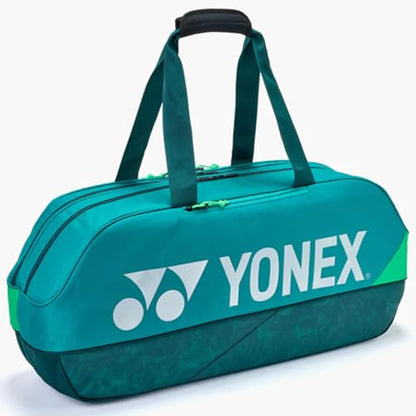YONEX Pro Tournament Bag | Durable Lightweight Functional Breathable Multi-Compartment Tennis & Badminton Bag for Sport Gear - color: Dark Green