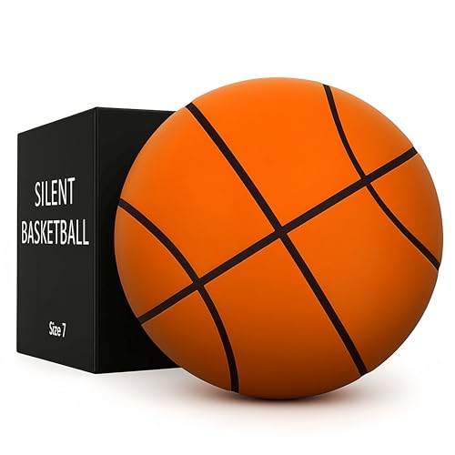 Size 7 (29.5") Silent Basketball High-Density Soft Foam and Low Noise Indoor Training Ball Easy Grip Highly Elastic Practice Ball