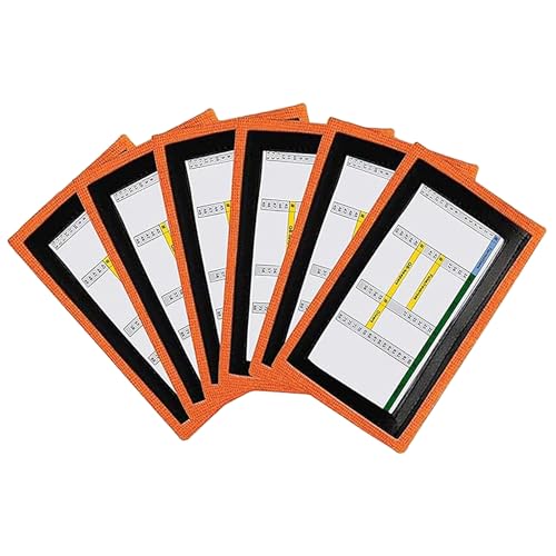 QB Playbook Wristband - Football Quarterback Play Wristbands for Adult and Youth - Wrist Coach for All Sports with 3 Compartments - color: Orange, size: Youth, 6-Pack