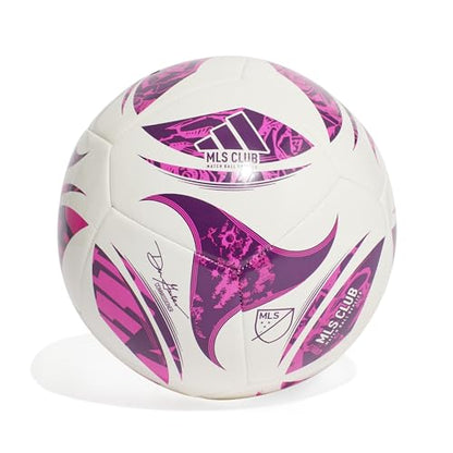adidas Unisex MLS Soccer Ball - color: White/Purple Burst/Glory Purple, size: 4