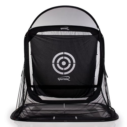 Spornia Spg-7 Golf Practice Net - Automatic Ball Return System w/Target Sheet, Two Side Barrier