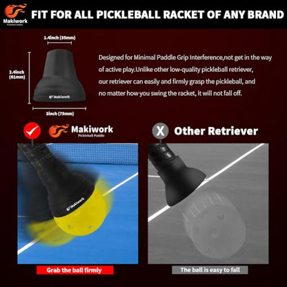Pickleball Ball Retriever Silicone Pickleball Grabber and Picker