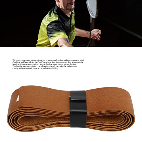 Tennis Racket Grip Tape Leather Tennis Grip Badminton Racket Overgrip Tape Replacement for Outdoor Playground Gym 3.3ftx1.0in