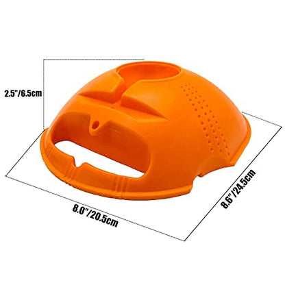 Tennis Trainer Rebound Baseboard Self Tennis Training Equipment Tennis Practice Rebounder with 2 String Balls - color: Arancia