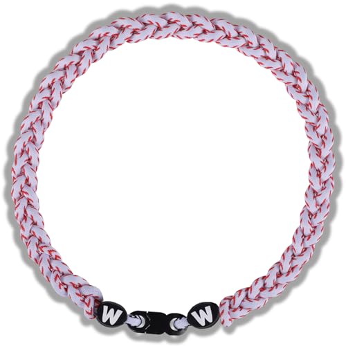 Willtok Premium 18inch Baseball Necklace w/Nylon Tri-Braided Rope Tornado Design - color: Baseball Stitch