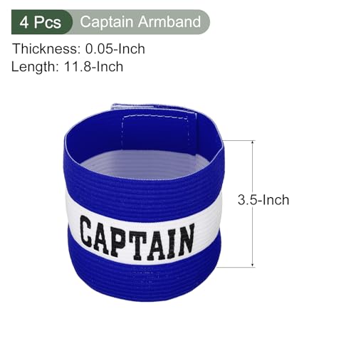 YOKIVE Captain Armband, Nylon Protective Arm Badge, Adjustable Flexibility, Great for Team Training Competitions - color: Blue