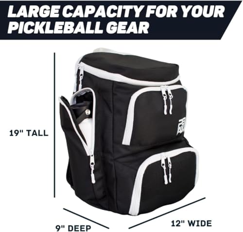 Pickleball Bag for Men and Women - Fits 2 to 4 Paddles - Shoe Compartment, Fence Hook, Storage Pockets for Water Bottles, Pickleballs, Clothing, Racquet/Paddle Storage - Pickle Ball Backpack