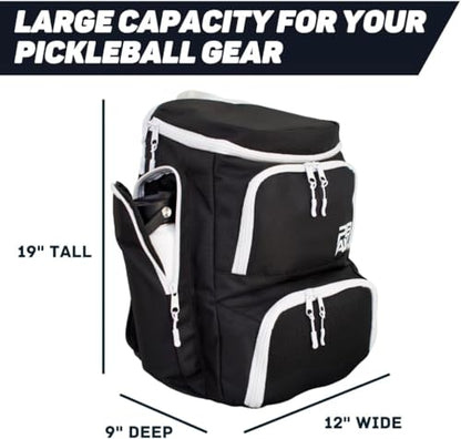 Pickleball Bag for Men and Women - Fits 2 to 4 Paddles - Shoe Compartment, Fence Hook, Storage Pockets for Water Bottles, Pickleballs, Clothing, Racquet/Paddle Storage - Pickle Ball Backpack