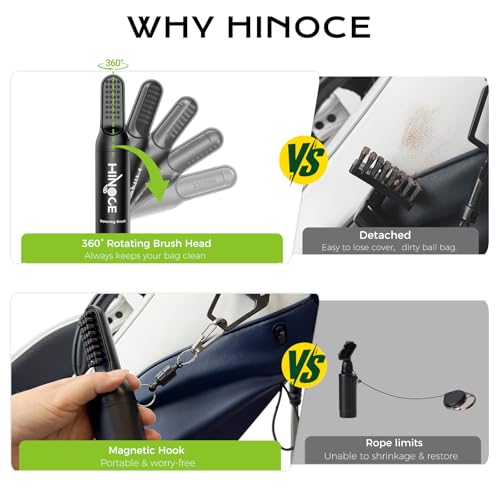 Golf Club Cleaner with 360° Rotating Protective Cover, Magnetic Golf Brush and Towel Cleaning Set, Best Golf Gift Essential Golf Bag Accessories for Men