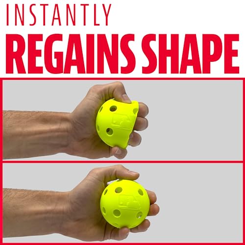 MLB Indestruct-A-Ball Optic Training Balls (8-Pack), 9-Inch, Yellow