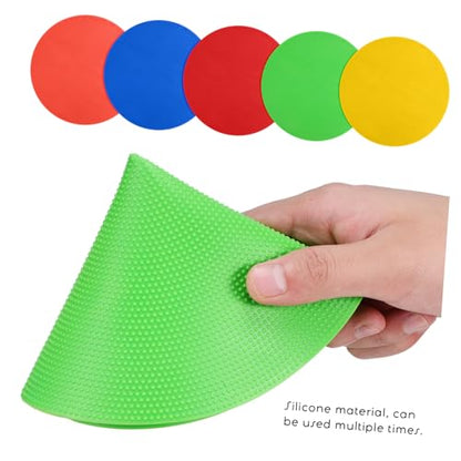 Kisangel 5pcs Markers for Speed and Agility Training Non- Floor Dots Red Yellow Green and Orange for Soccer and Basketball Drills