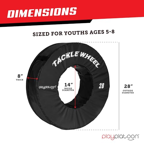 Play Platoon Football Tackle Dummy - Tackling Wheel Dummies for Youth Football Training - Tackle Wheel for Blocking, Hitting Drills and Practice - size: 28 Inch