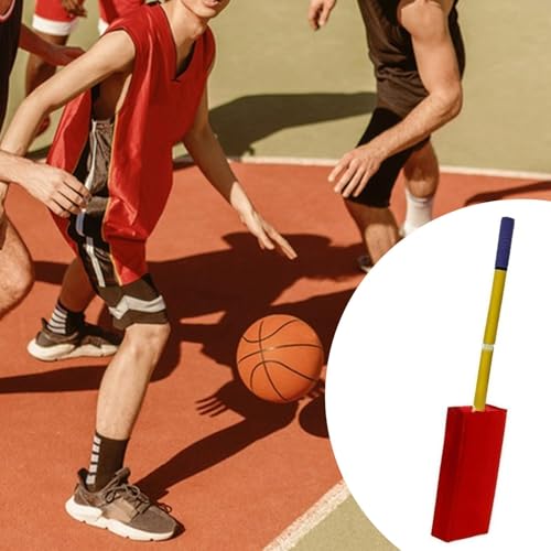 Basketball Blocking Pad Dribble Training Multifunctional Sports Sparring Training Speed Reaction Ball Control Padded Blocking Guard - color: Red