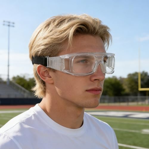 Sports Protection Goggles, Anti-Fog Lenses Goggle for Basketball, Pickleball - Sports Eyewear for Basketball Dribbling Training, Transparent