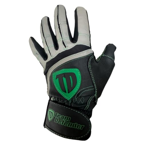 Team Defender Pro Series Padded TD Baseball Glove | Glove Protects Thumb | Rigid Rubber Thumb Mold Prevents Hyperextension, Hand Injuries - size: Small