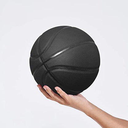 MINDCOLLISION Size 1/3/4/5/6/7/9 No Logo Basketball, Black and White, can be Used for Autographs, Clubs, Training, Event prizes - color: Black, size: No.5