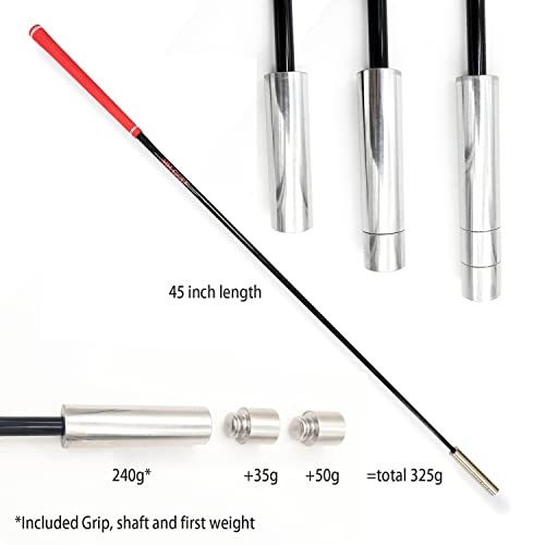Golf Swing Speed Trainer Golf Training Aid and Correction for Strength Golf Warm-up Stick Tempo Flexibility Training Club, with 3 Different Weights