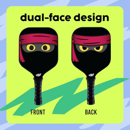 Kids Pickleball Paddle Set of 2 - Includes 2 Pickleball Paddles with 2 Balls, Lightweight, Fiberglass, Better Control, Beginner Racket, Perfect Pickleball Gift for Children Ages 4-12, Yoza