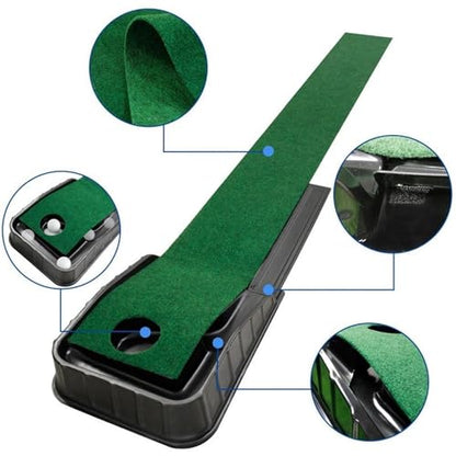 Golf Putting Matt with Ball Automatic Ball Return 85.04inchx8.66inch