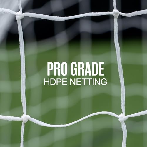 QuickPlay Pro Alu Match60 Portable Aluminum Soccer Goals for Backyard Training - Folding Soccer Goals with 3mm Net for Kids, Teams and Match Play