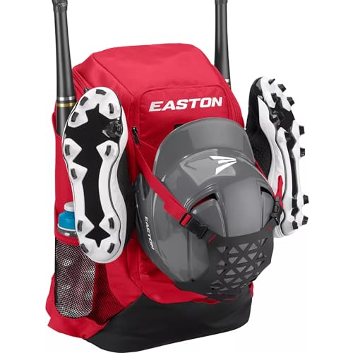 Easton unisex-adult Walk-Off NX Backpack Equipment Bag |Baseball & Fastpitch Softball |Team Logo Panel|Multiple Colors - color: Red (Elite)