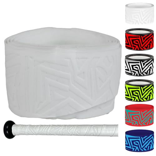 Rawlings | 1.00mm / 1.80mm / 2.75mm Bat Grip | Baseball / Softball | Multiple Colors - color: White, size: 1.80mm | Standard Thickness | All Bats
