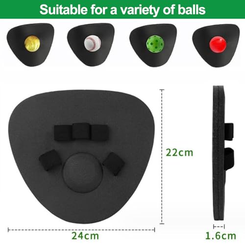 1/2Pcs Pan-Cake Catchers Mitt, Baseball Infield Training Gloves Soft Hands Foam Field Trainer Baseball Fielding Catcher Gloves Pan-Cake Glove Infield Practice Equipment Black 1pc