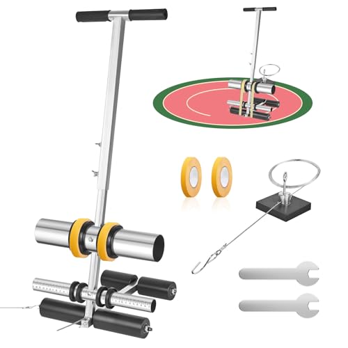 Court Line Tape Machine, Hand Pushed Basketball Court Line Striping Machine, Field Line Striping Marking Machine, Floor Paint Tape Applicator for Parking Lots, Driveway, Playground