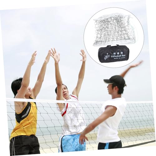POPETPOP Standard Beach Volleyball Net for Backyard Portable Heavy Duty Volleyball Netting Carrying Bag for Outdoor Sports and Family Fun