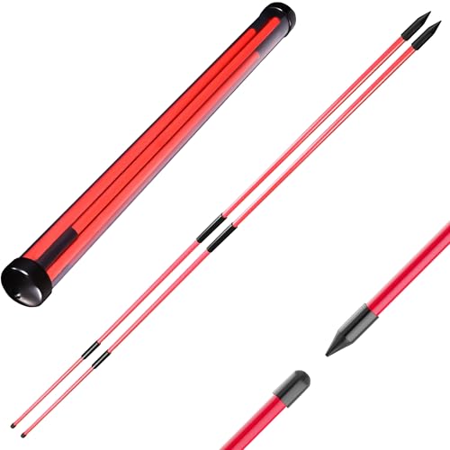 Signature Fitness Golf Alignment Sticks, 2 Pack 48" Upgraded Collapsible Design, Multiple Colors Foldable Golf Training Aids for Aiming Putting Swing Posture Correction - color: Red, size: 2pack