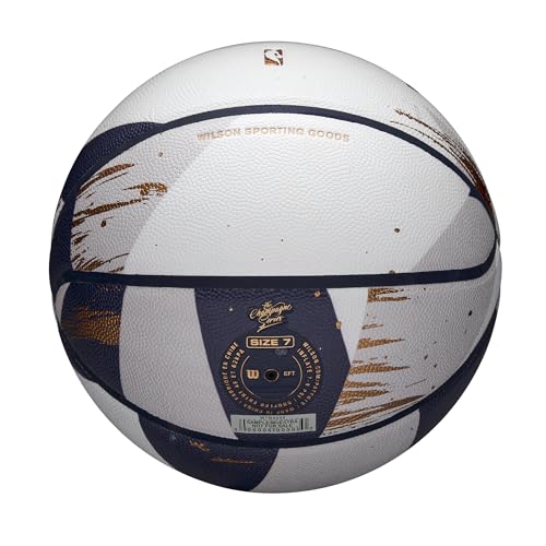 WILSON NBA Champagne Series Basketballs - color: White/Blue/Gold