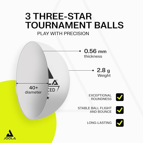 JOOLA Duo Pro Ping Pong Paddles Set of 2 - Professional Table Tennis Paddles, Three Advanced 3 Star Tournament Ping Pong Balls and Carrying Case - Advanced Table Tennis Rackets - color: Black