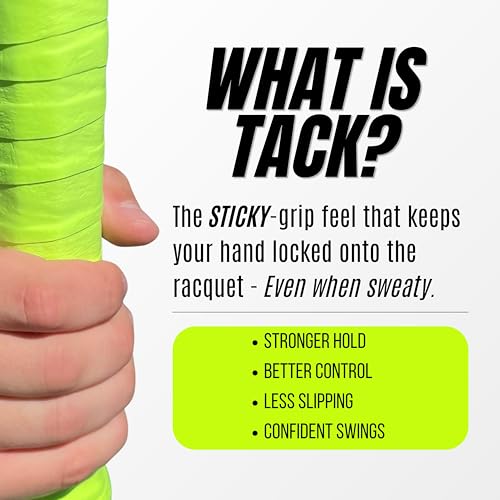 Ultra Tack Premium Overgrips, Tacky and Comfortable Racket Grip Tape for Tennis, Pickleball & Padel Rackets, Sweat-absorbant Racquet and Paddle Handle Tape for Control
