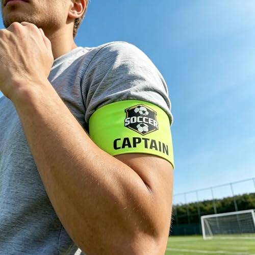 Custom Soccer Captain Armband, Adjustable Elastic Captain Arm Band for Football Soccer Basketball Teams - Personalized Sports Captain Armband