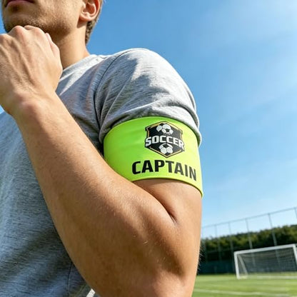 Custom Soccer Captain Armband, Adjustable Elastic Captain Arm Band for Football Soccer Basketball Teams - Personalized Sports Captain Armband
