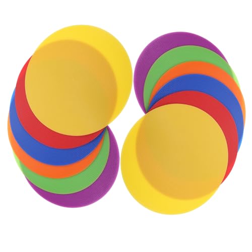 Milisten 12pcs Non- Soccer Training Marker Discs Markers for Football Basketball and Baseball Drills Bright Colors for Enhanced Visibility Outdoor Activities