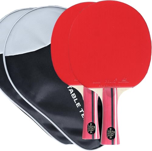 Palio Master 3.0 Table Tennis Bat & Case | ITTF-Approved Intermediate Ping Pong Racket | Allround Speed, Spin and Control | Case, ITTF-Approved, Allround Speed, Spin, Control - style: Set of 2 Rackets