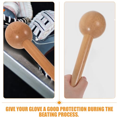 Happyyami Baseball Glove Mallet Kit Glove Mallets Wood Hammer for Catchers Mitt Youth Sliding Mitt
